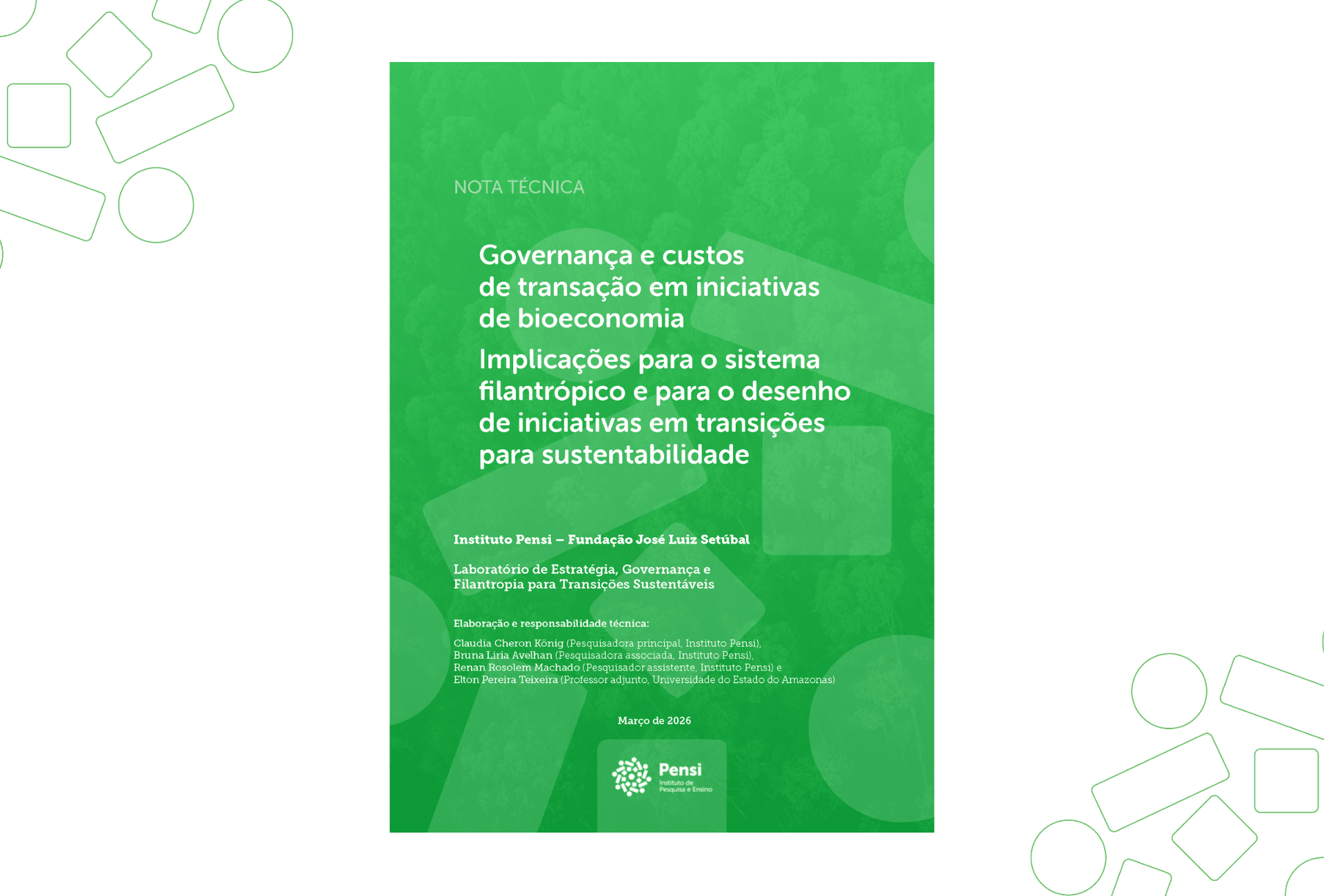 Governança e custos de transação em iniciativas de bioeconomia - Implicações para o sistema filantrópico e para o desenho de iniciativas em transições para sustentabilidade 