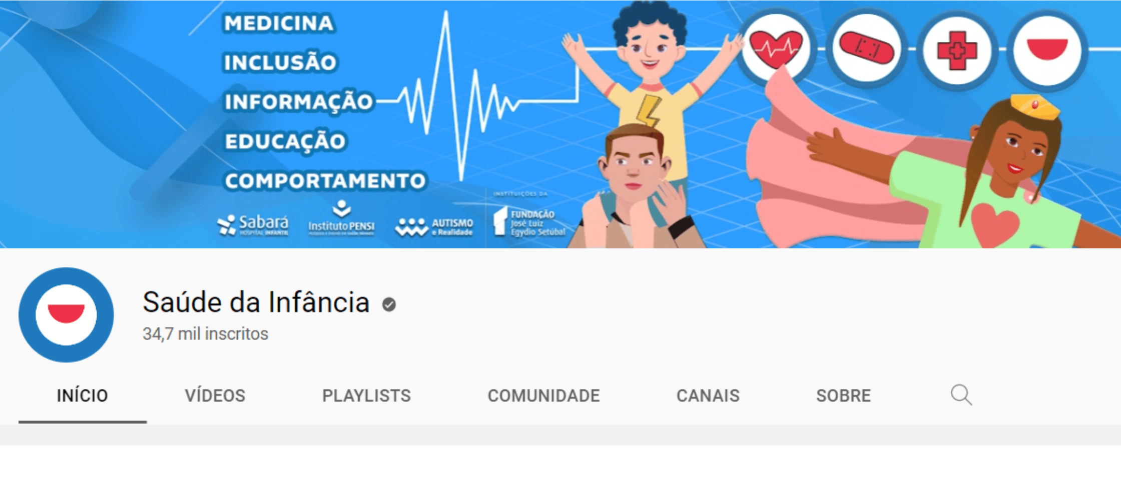 Nosso canal ‘Saúde da Infância’ está no Youtube Health como referência de boa informação médica no combate às fake news